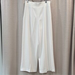 Zara White Wide-Leg Trousers